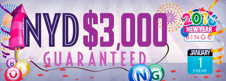 $3,000 New Year's Day Bingo