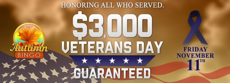$3,000 Veteran's Day Guaranteed