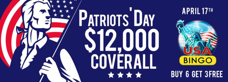 Patriot's Day Bingo $12,000 Coveralls