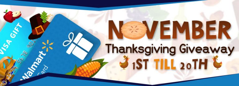 Thanksgiving Giveaway Bingo - Win for Free