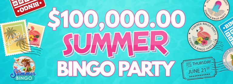 Join in the bingo party with up to $100,000 to be won