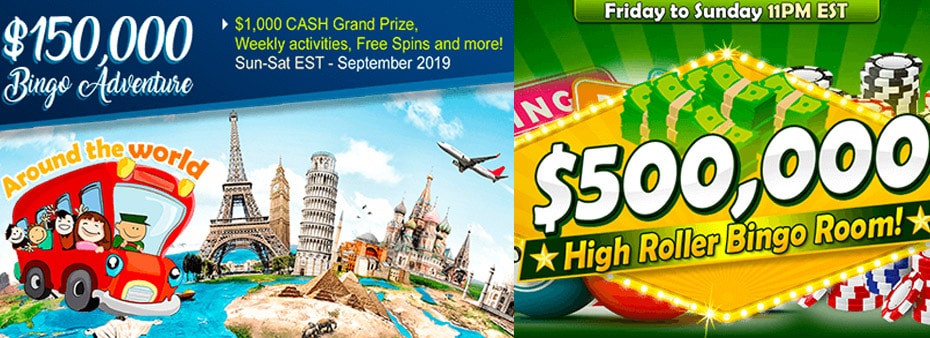 $150,000 Bingo Adventure Around the World – Sept 2019 at Amigo Bingo