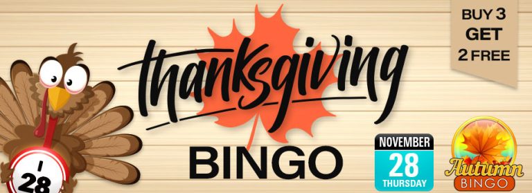 Thanksgiving Bingo - Be a bingo winner at Thanksgiving!