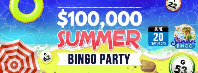 Join Cyber Bingo on Saturday, June 20 EDT for our $100,000 Summer BINGO Party!