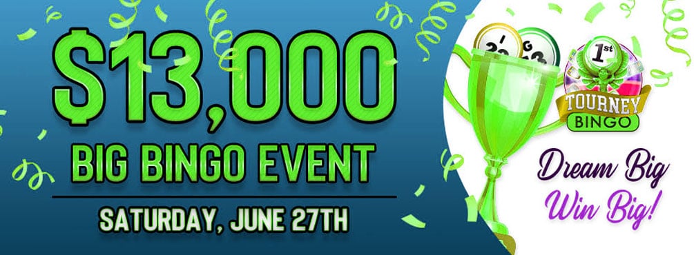 Win $10,000 in Bingo Spirit BIG BINGO Event this June!