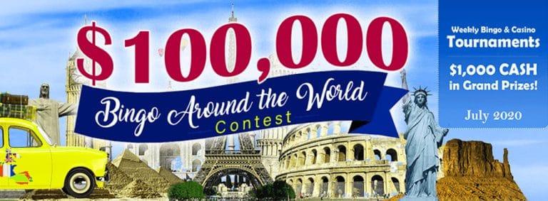 $100,000 Bingo Around the World Contest - July 2020