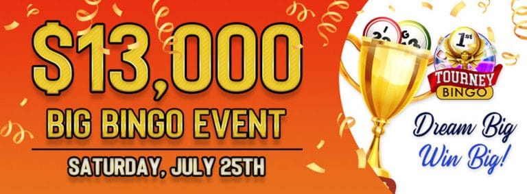 Participate in Cyber Bingo $13,000 Big BINGO Event
