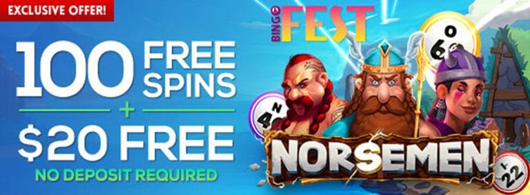 Get 100 Free Spins on Norsemen at Bingo Fest in March!