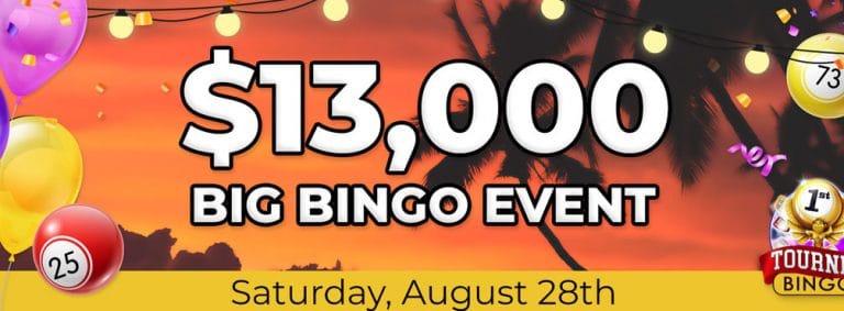 $10,000 in Cyber Bingo August BINGO Event of the month