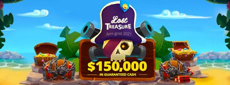 $150,000 Lost Treasure! Arrr-gust 2021 at Amigo Bingo