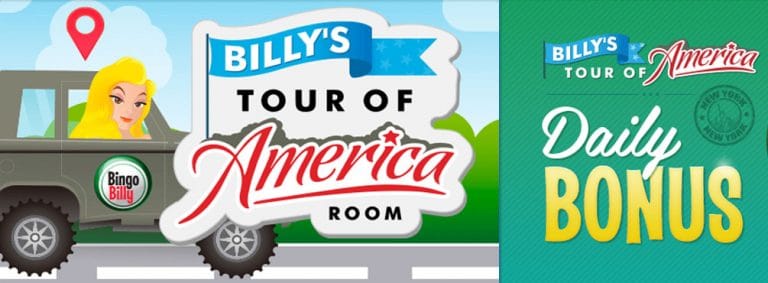 Activate Bingo Billy the Tour of America Bingo Room in August