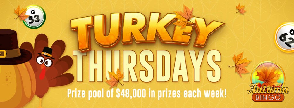 Turkey Thursdays at Bingo Spirit - Play and win every Thursday this November