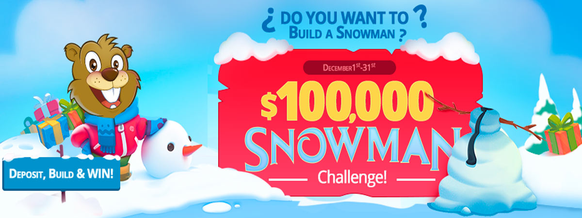 $100,000 Snowman Challenge at Canadian Dollar Bingo!