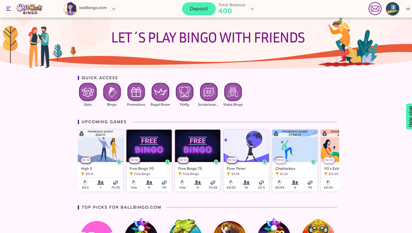 ChitChat Bingo lobby