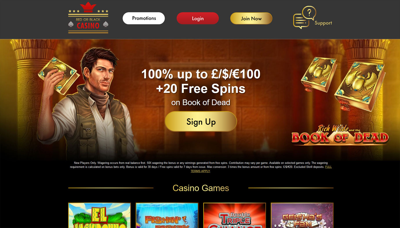 Red or Black Casino website