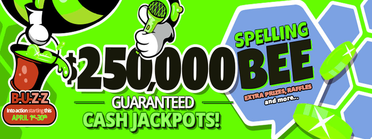 Spelling BEE with $250,000 in Guaranteed Cash Jackpots!