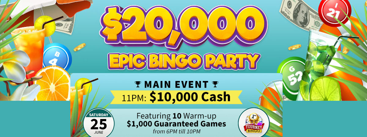 Win $10,000 in Bingo Spirit $20,000 Epic Bingo Party
