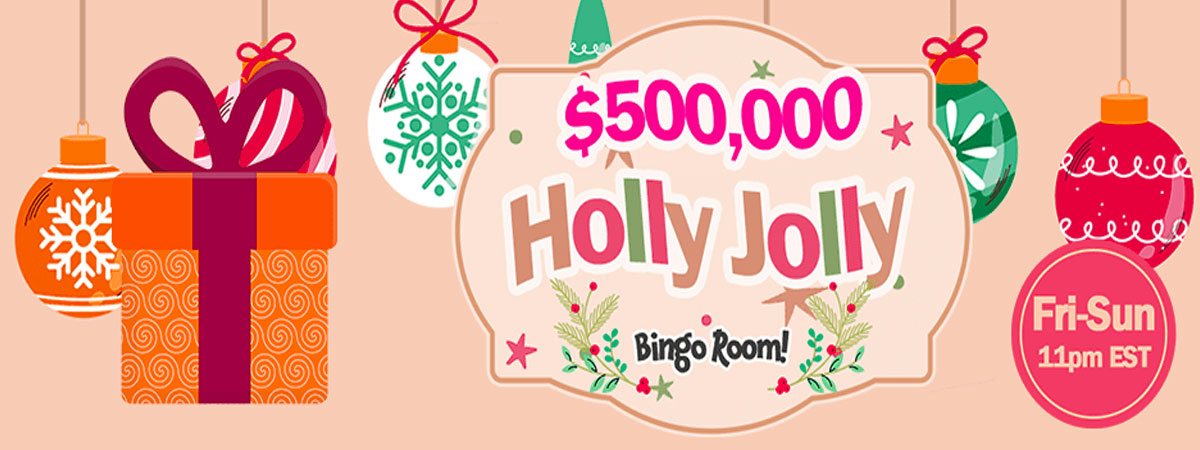 $500,000 Holly Jolly Bingo Room! Oh What Fun it is to Win at AmigoBingo this year