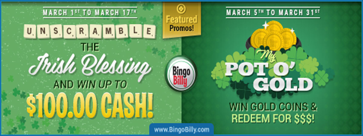 Bingo Billy – The Luck of the Irish is with You this Month!