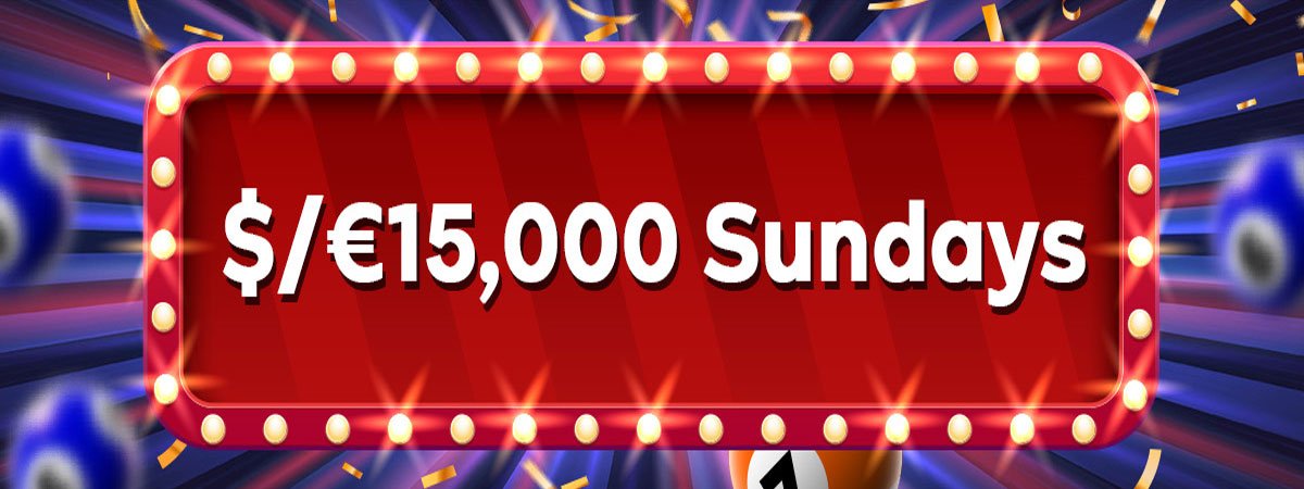 Play for $/€15,000 every Sunday at Cyber Bingo