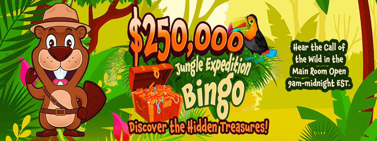 $250,000 Jungle Expedition Bingo: Discover the Hidden Treasures!