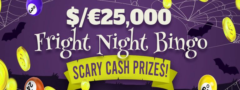 Play for $/€25,000 in the Halloween Bingo Room