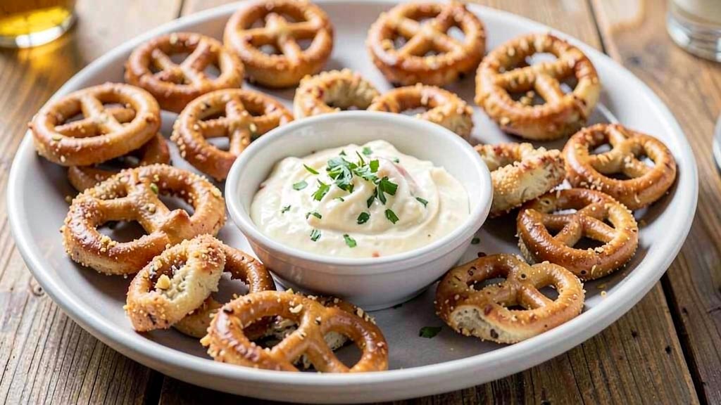 Pretzel Bites with Cheese Dip