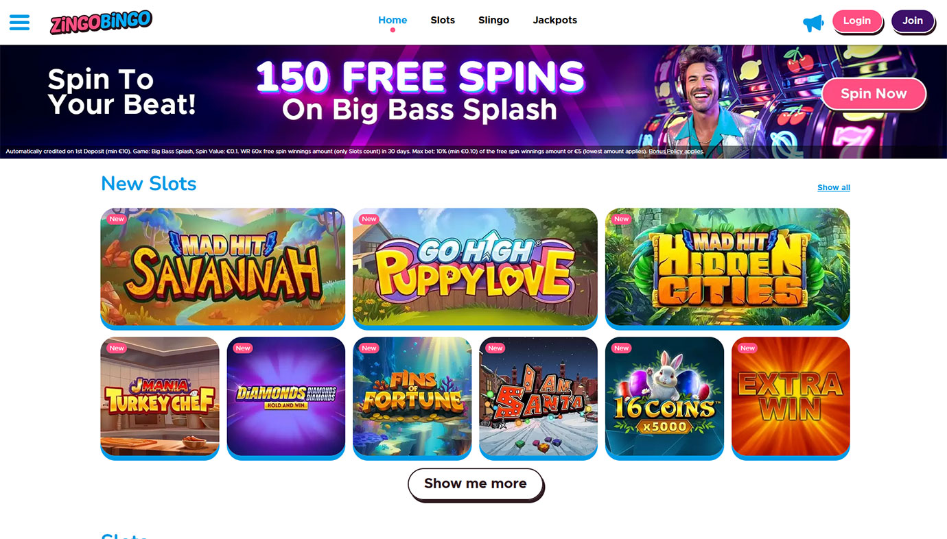 Zingo Bingo home
