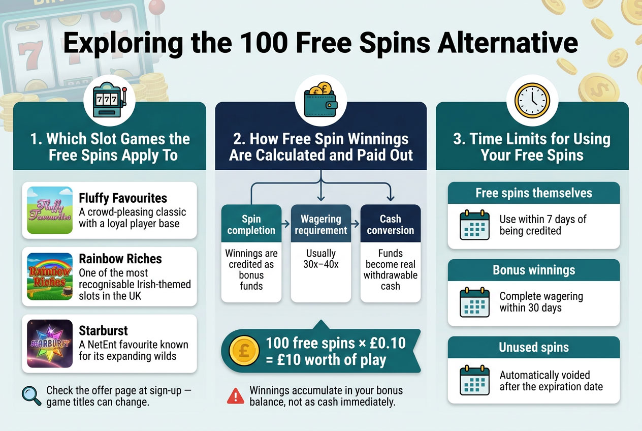100 Free Spins Alternative