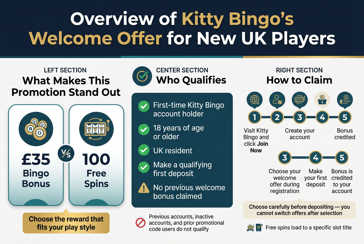 Kitty Bingo offers £35 Bingo Bonus or 100 Free Spins: Which Should You Pick?